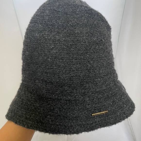 Vintage Wool/Cashmere Charcoal Gray Women's Stetson Bucket Hat - Picture 3 of 5